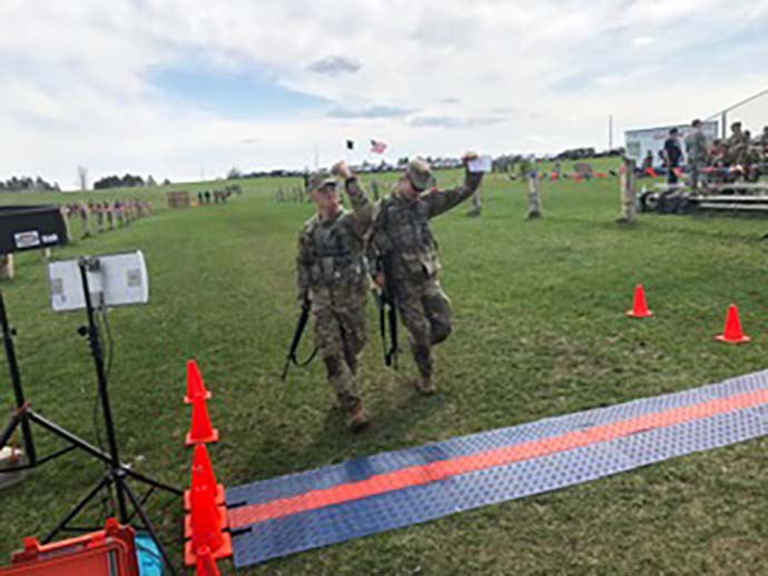 Ranger Buddy team cadets completing race