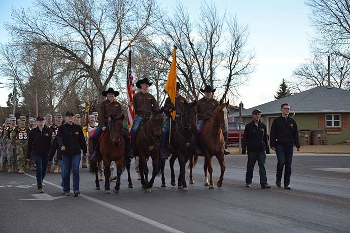 Army ROTC Bronze Boot parade Laramie Wyoming