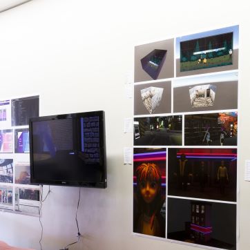 Student work on display in hall