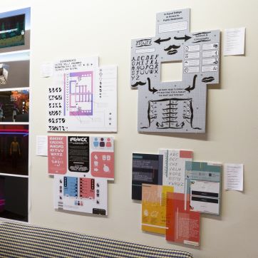 Student work on display in hallway