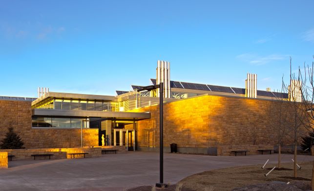 Visual Arts Building at sunset