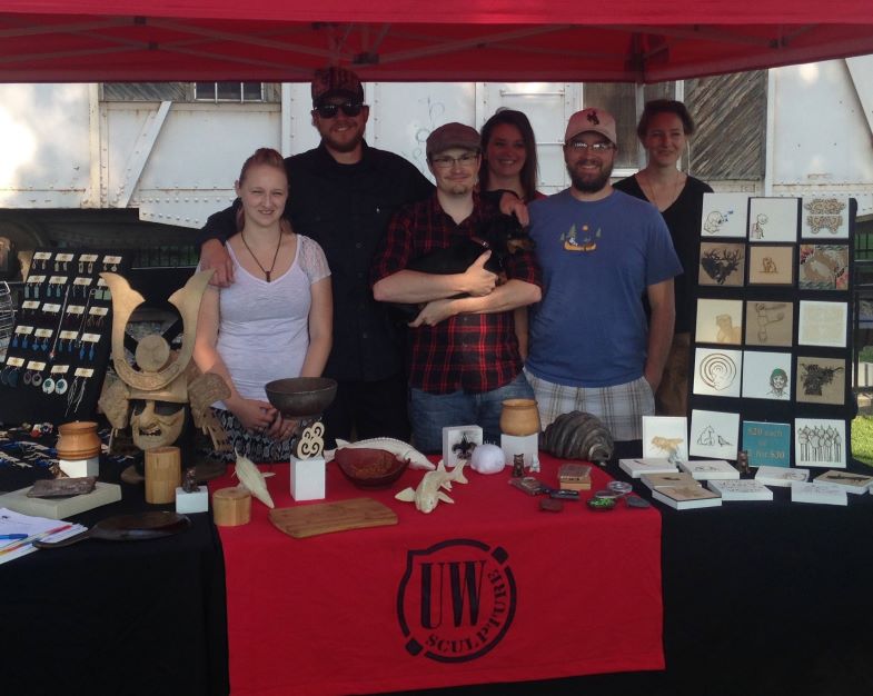 Students running booth during Arts Festival