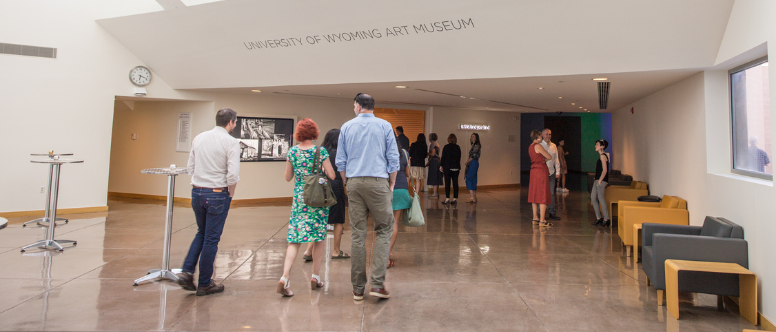 UWAM patrons in lobby