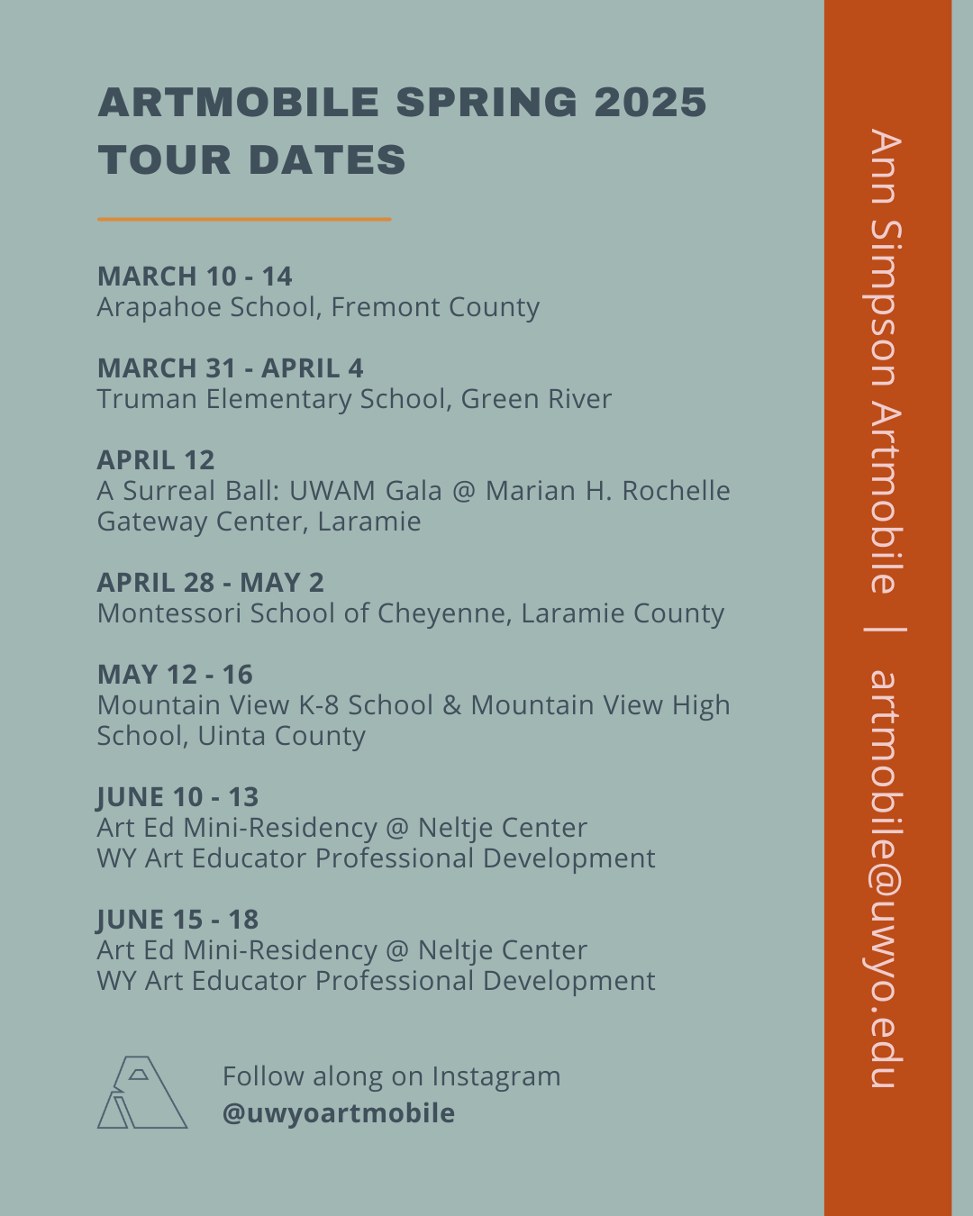 Fall 2024 Artmobile schedule