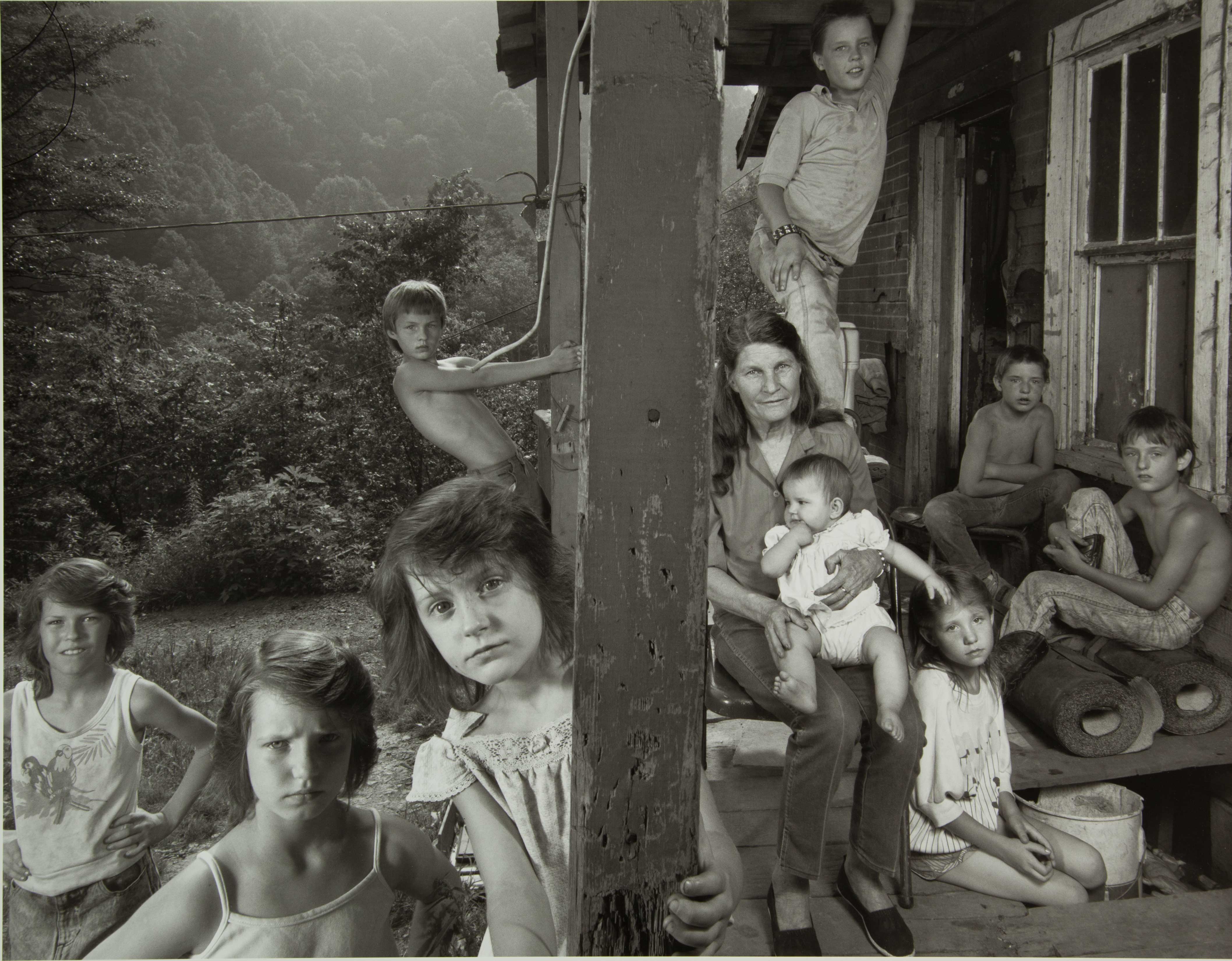 Shelby Lee Adams (American, b. 1950), Leddie & Children, 1990, black and white photograph on paper