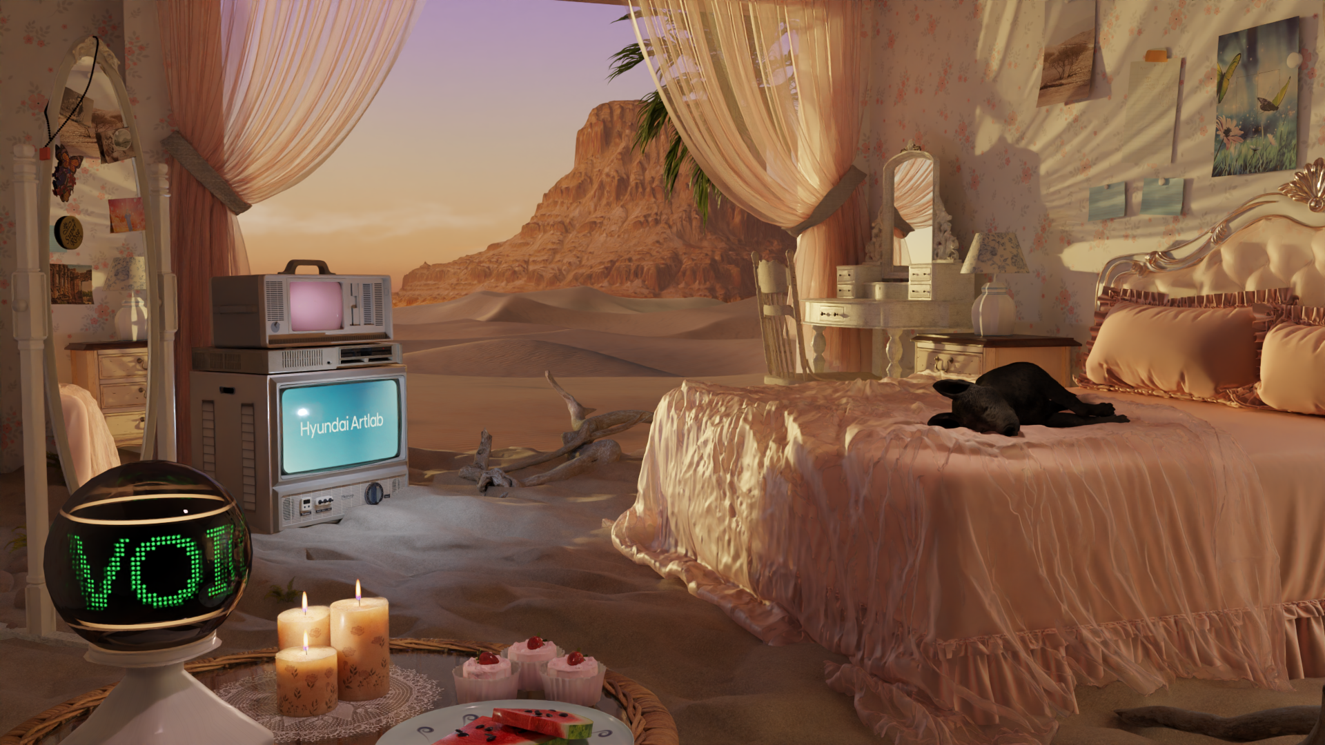 Image: Farah Al Qasimi, film still Desert Dreamscape, 2024, courtesy of the artist and Hyundai Artlab at Hyundai Motor Company