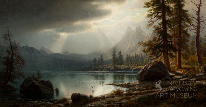 image of "In the Tetons" zoom meeting background with Art Museum logo
