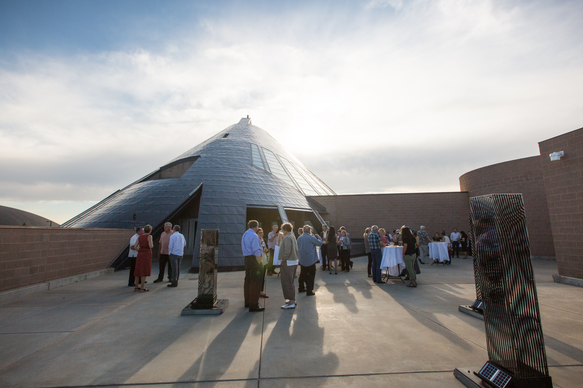 Terrace event with tables