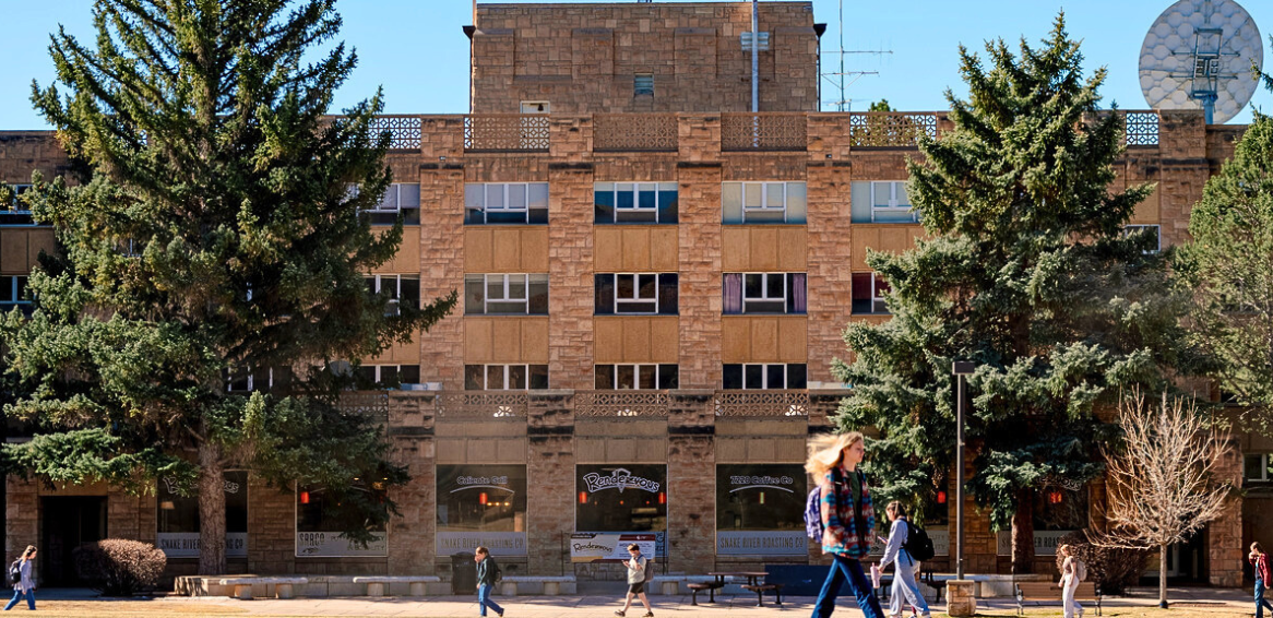 Exterior view of Ross Hall on the University of Wyoming campus