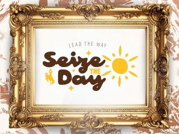 Giving day logo in a gold frame