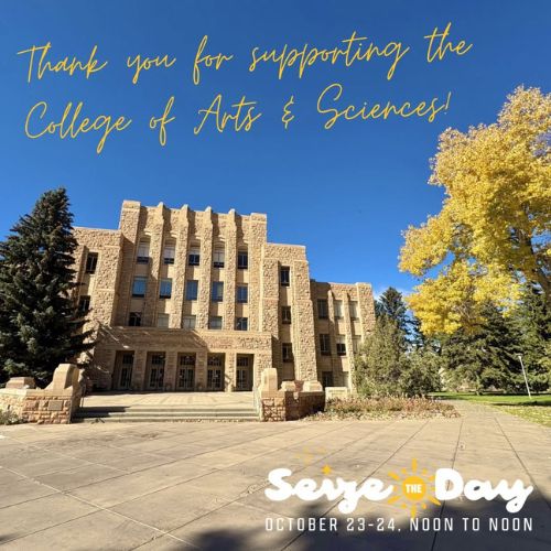 Giving Day graphic that says "thank you for supporting the college of arts and sciences"