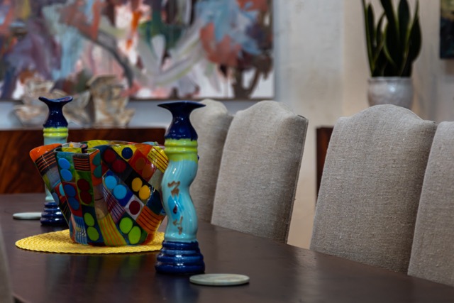 Glass candlesticks