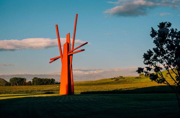 Outdoor artwork at the Neltje Center
