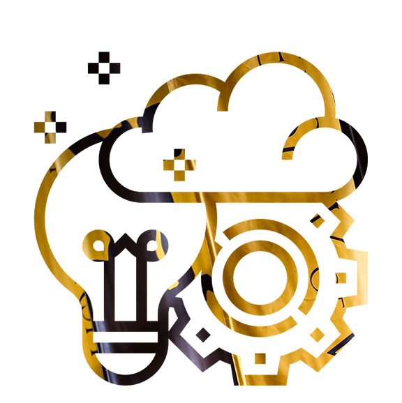 A lightbulb and Gear
