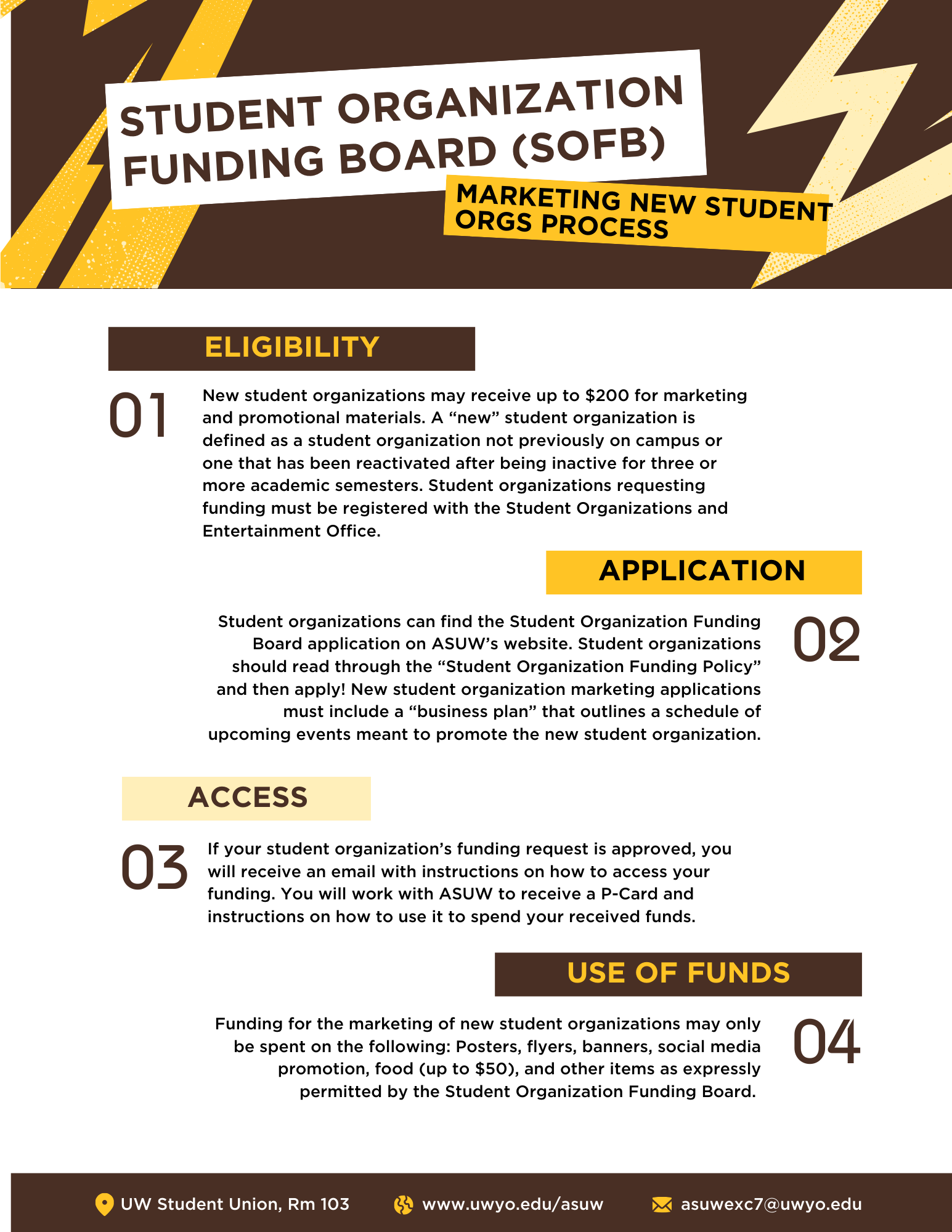 Marketing New Student Organizations Flow Chart