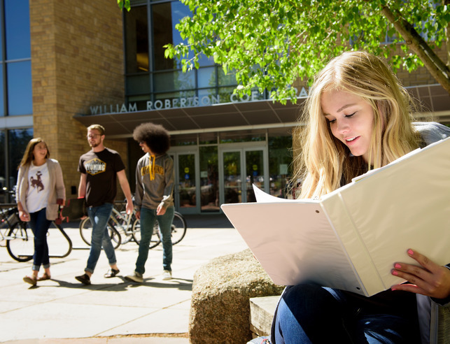 Student looking
