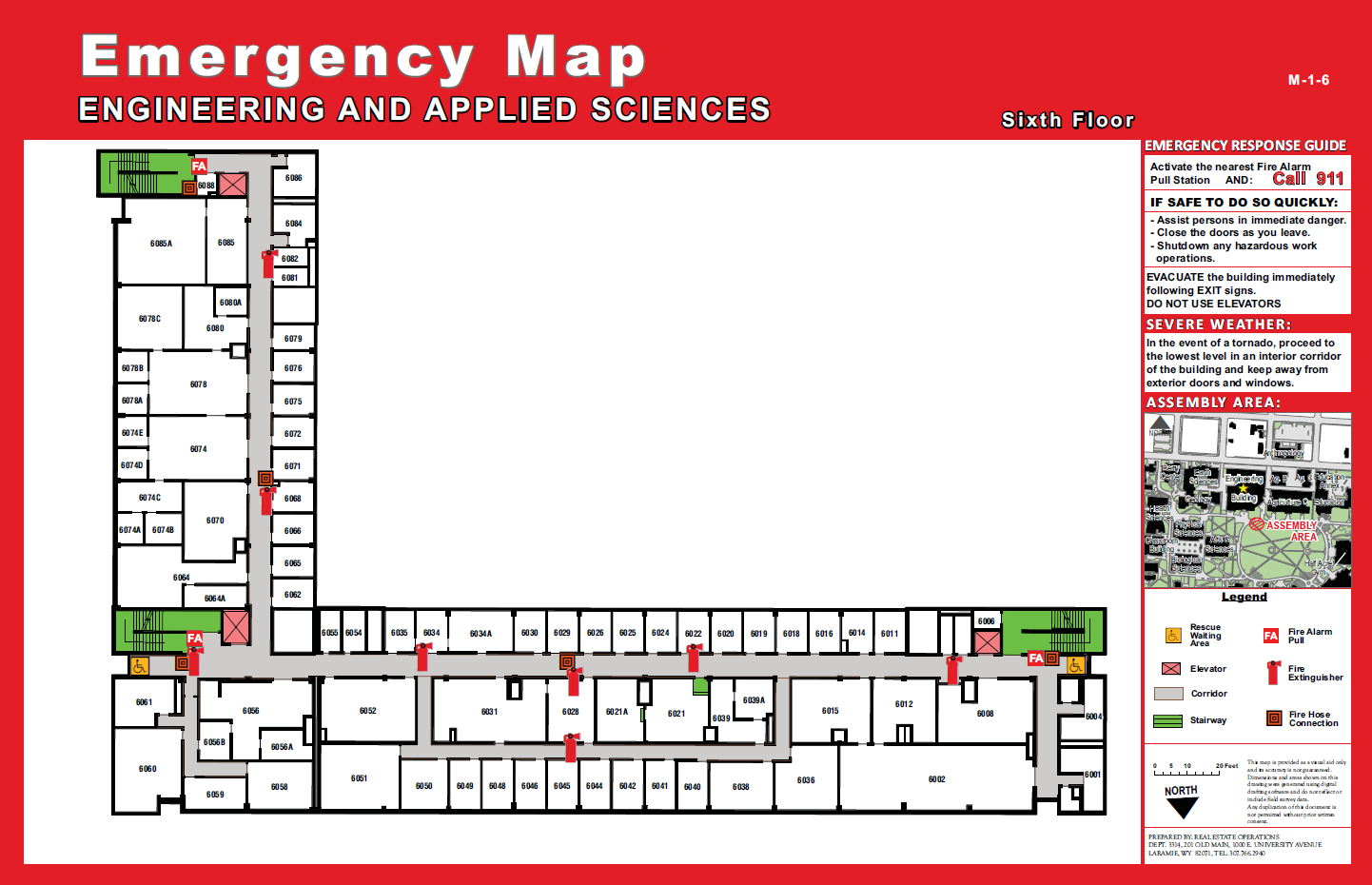 Emergency map for 6th floor engineering