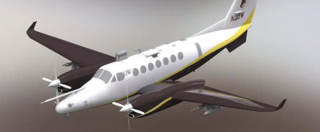 Model of the King Air airplane