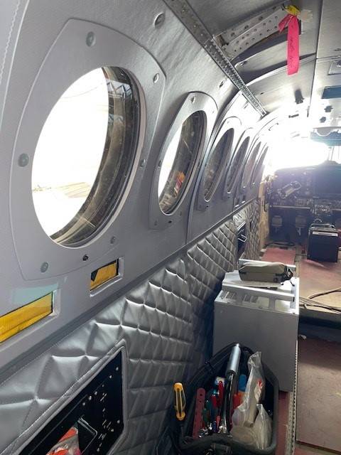 Left-hand view of interior research configuration