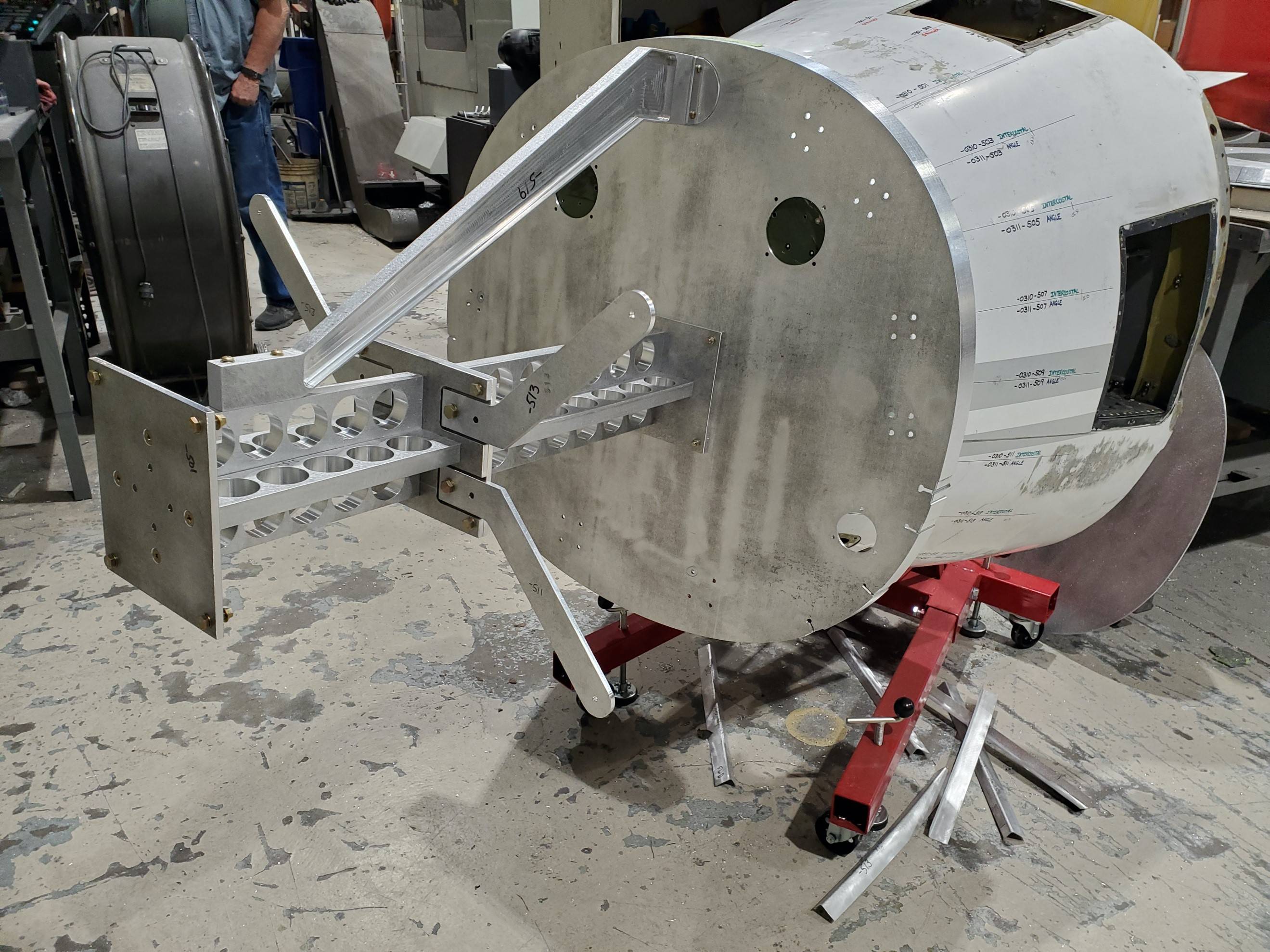 Tooling build for the UWKA-2's nose build