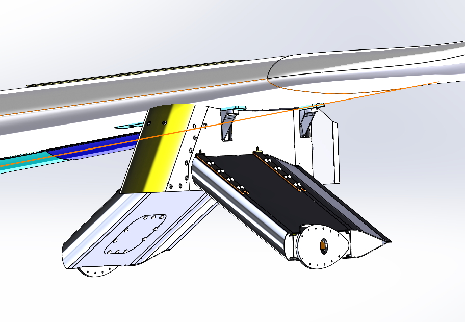Model view of wing pylons