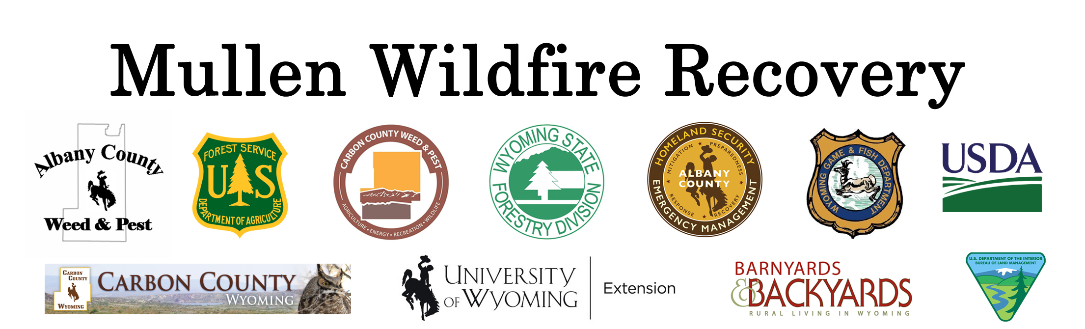 Mullen Wildfire Recovery (plus organizational logos)