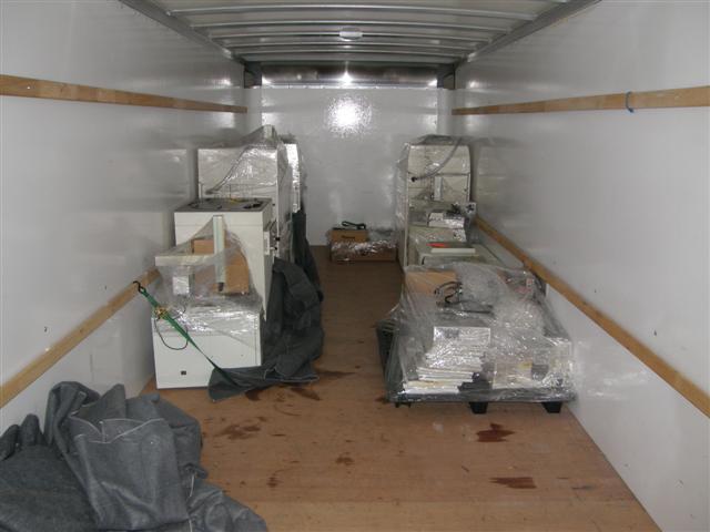 inside moving truck