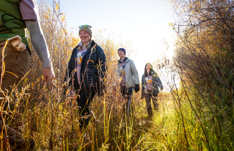 people hiking along the greenbelt trail
