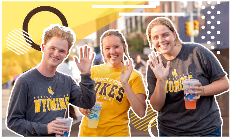 group of friends downtown laramie