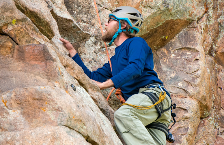 Person rock climbing 