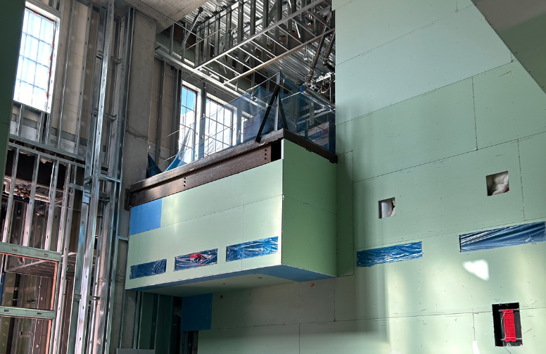 interior balcony under construction