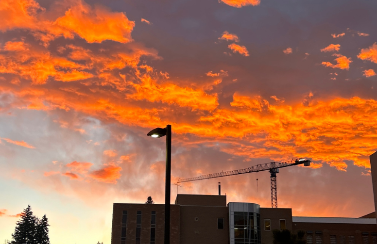sunrise view from the dorms building