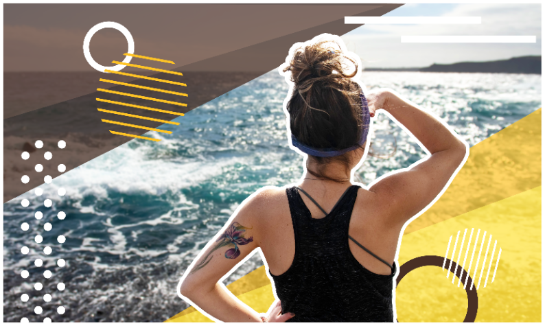 Student stares out at the ocean on a study abroad trip 