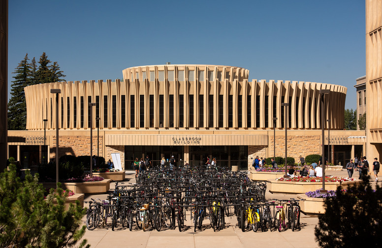 Exterior of the Classroom building that houses the Elements Cafe