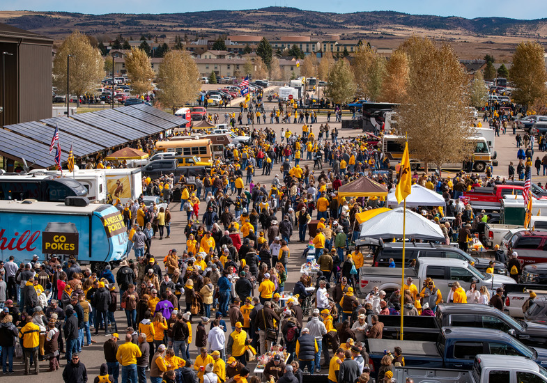 birds eye view of tailgate 