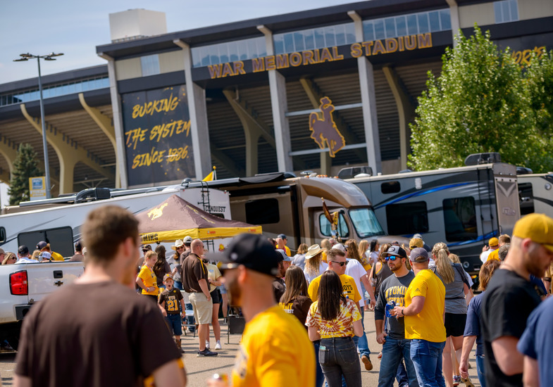 tailgate outside War Memorial Stadium