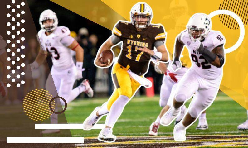 Josh Allen runs with the football as a UW Cowboy