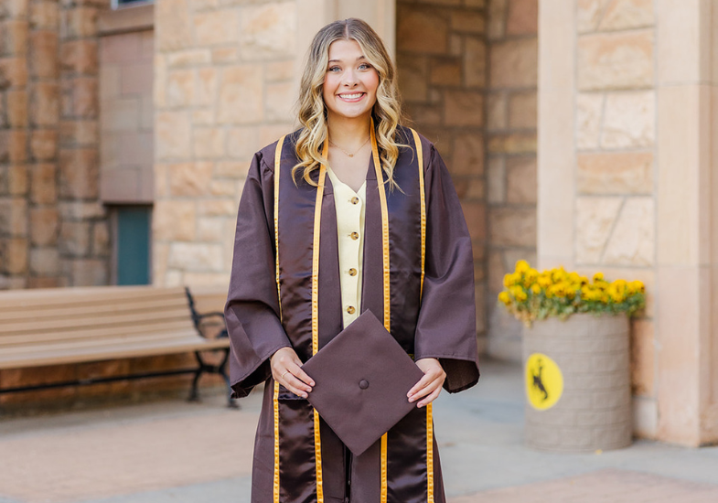 makena in her graduation gown