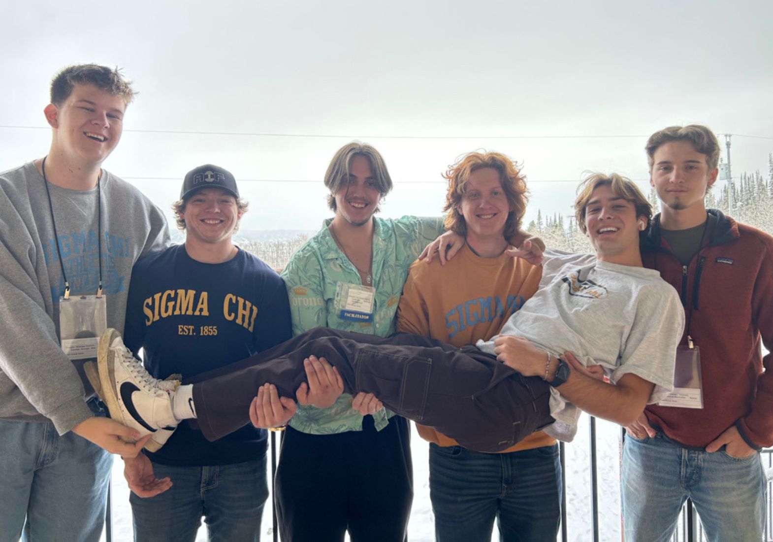 Collin and his fraternity brothers