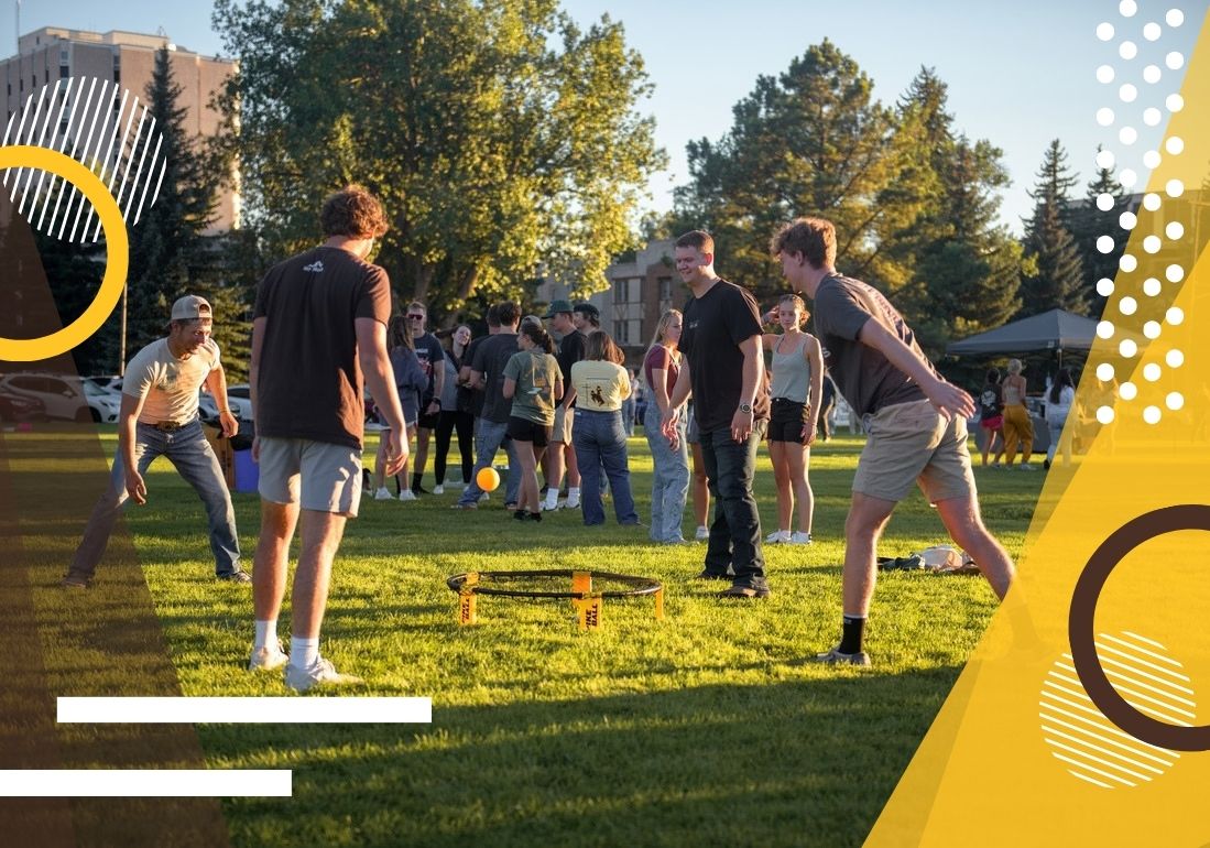 students play lawn games