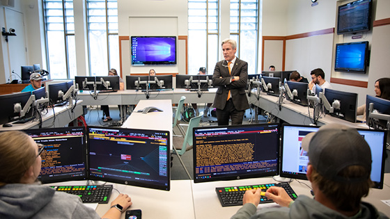 A lecture in Business Class