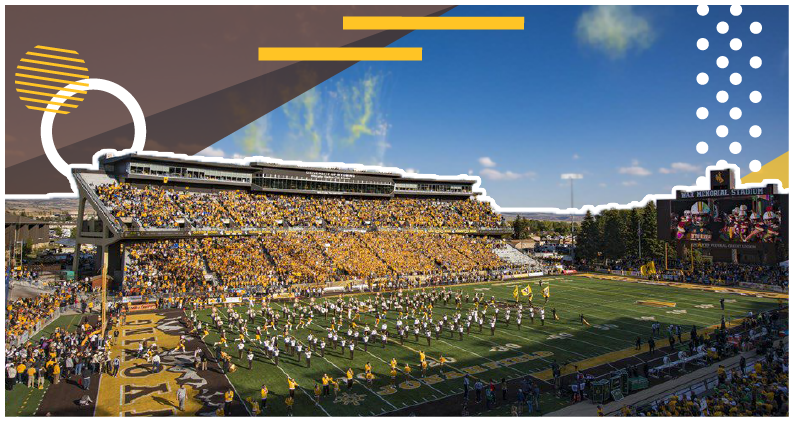 A photo of War Memorial Stadium on UW's campus