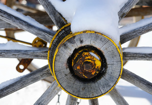 Old Broken Wagonwheel