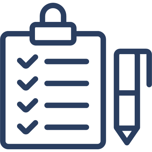 survey icon - blue