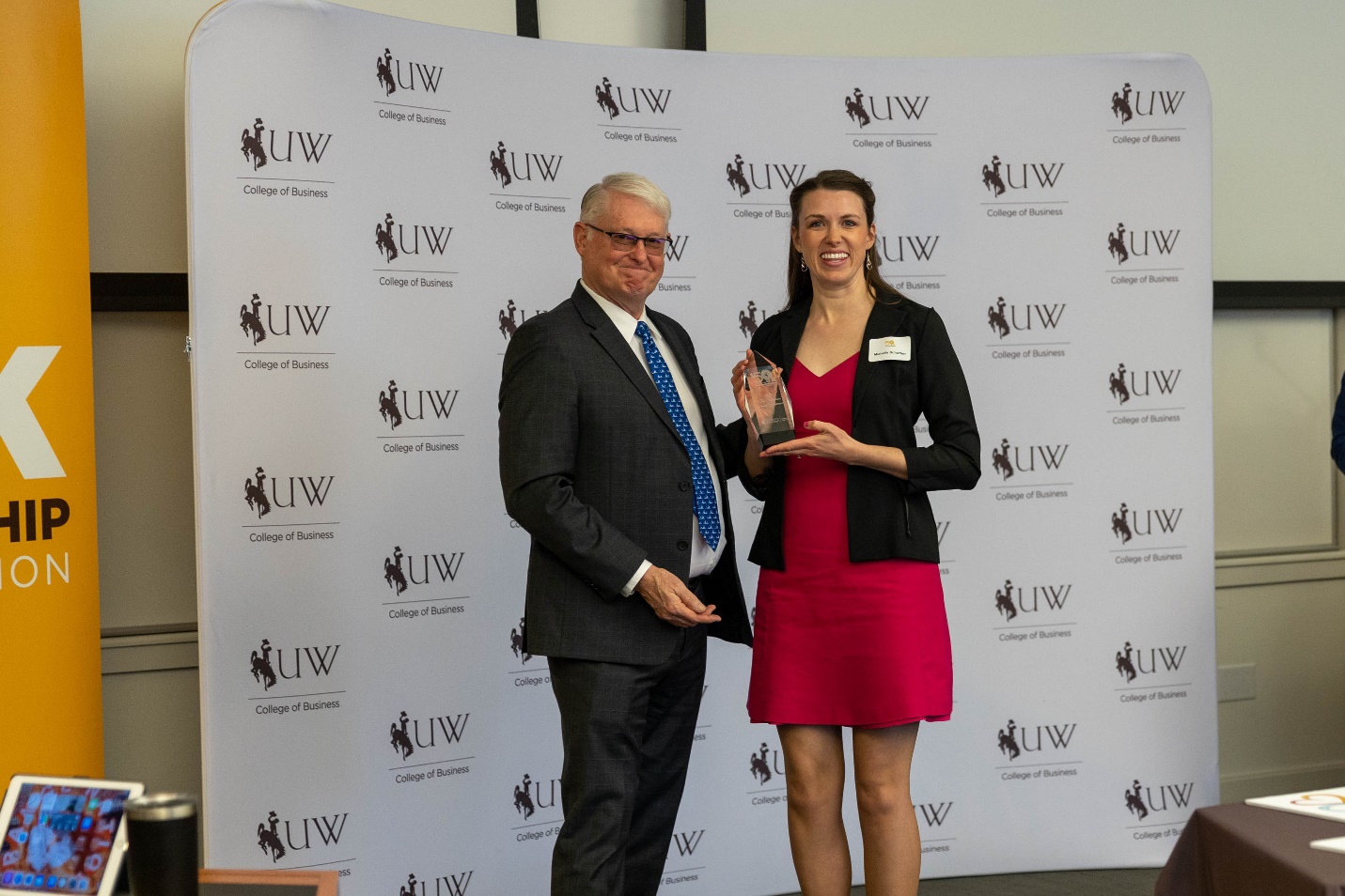 Photo of UW faculty member, Dr. Corey Billington, and Purely Persistent member Michelle Schutten.