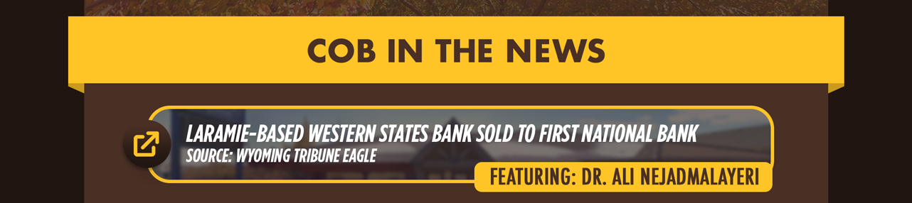 College of Business in the News- Laramie Based Western States Bank