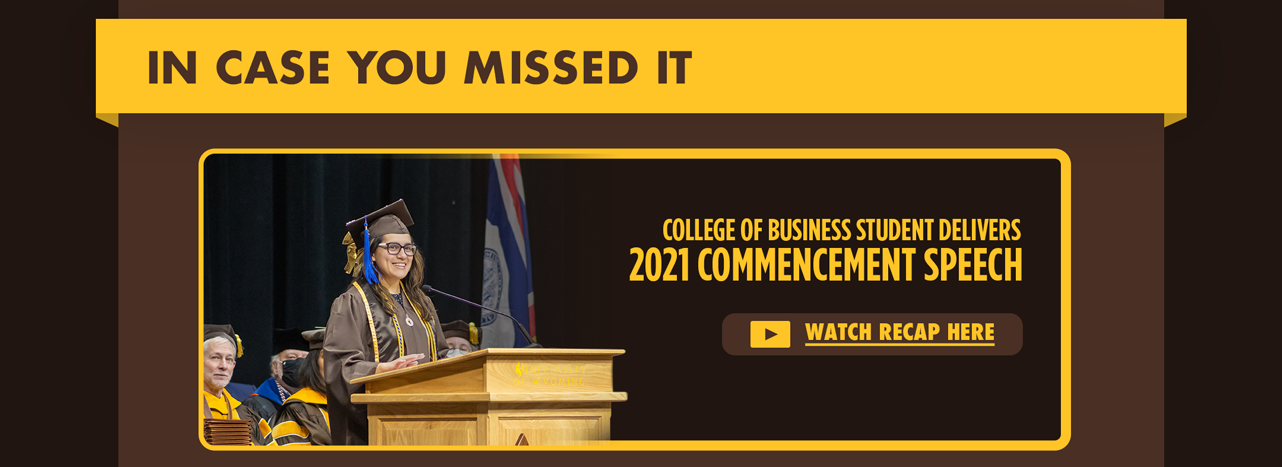 College of Business Student Delivers 2021 Commencement Speech
