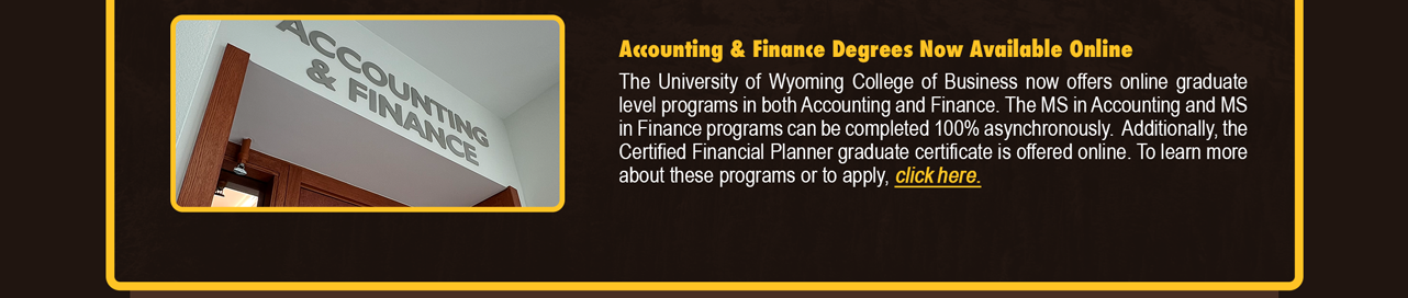 More Department Highlights for Accounting and Finance