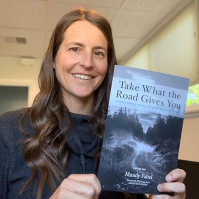 Mandy Fabel holding book
