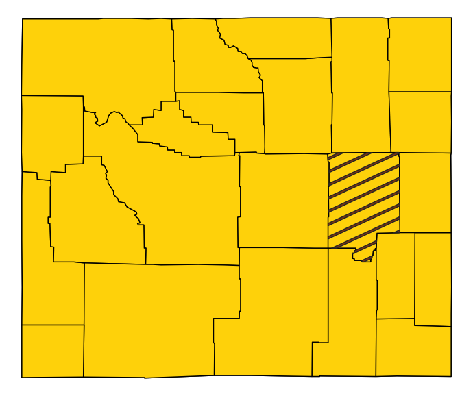 Map showing Converse County